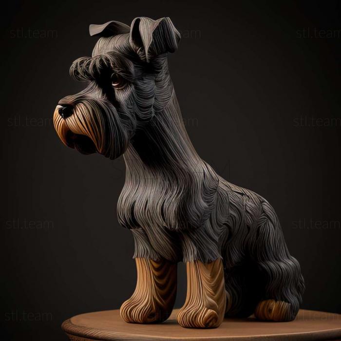 3D model Zwergschnauzer dog (STL)